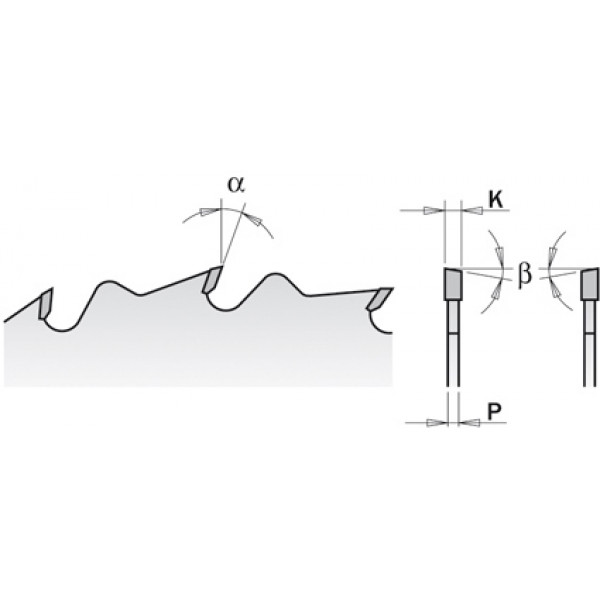 Картинка - Пильный диск по строительному дереву CMT 286.024.14M HM D = 350 F = 30 Z = 24 K = 3,2 / 2,2