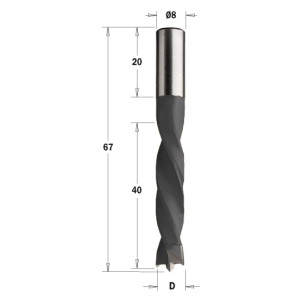 Свердло HW NP D = 12 I = 40 L = 67 S = 8x20 RH (307.120.11)