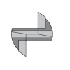 Картинка 1 - Фреза пазовая с резьбовым хвостовиком HW D=20 I=45 L=77 S=M10 Z=2+1 (182.200.11)