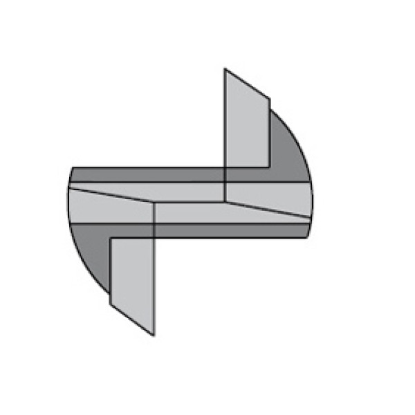 Картинка - Фреза пазовая с резьбовым хвостовиком HW D=20 I=45 L=77 S=M10 Z=2+1 (182.200.11)