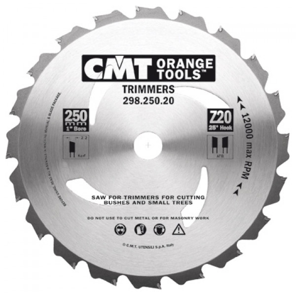 Картинка - Пила HM D = 250 F = 25,4 Z = 20 K = 2,2 / 1,4 (298.250.20)