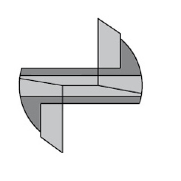 Картинка - Фреза пазовая с резьбовым хвостовиком HM D=18 I=45 L=77 S=M12x1 Z=2+1 (180.180.11)