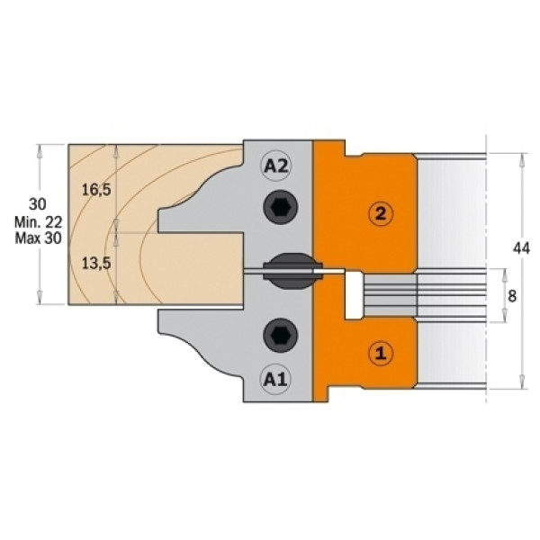 Фото - Фреза насадна D=147 I=40 F=40 RPM=5100-8500 MAN ALU (694.015.40)