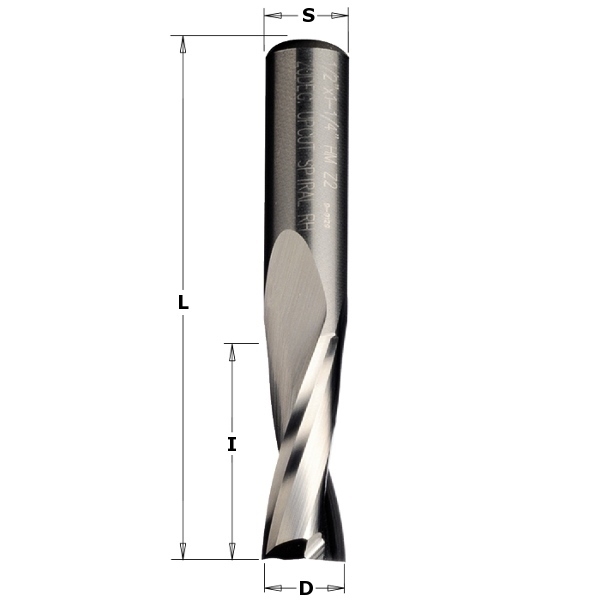 Картинка - Фреза спиральная плоская VHM D=16 I=072 L=120 S=16 RH Z2 S=16