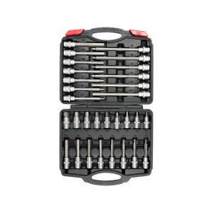 Набор торцевых головок с 6-гранными насадками YATO 1/2" М5-М19 l=55-200 мм 30 шт YT-77540