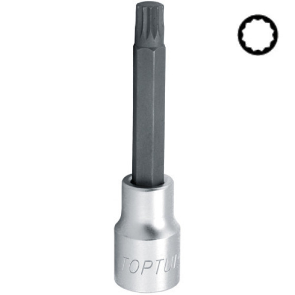 Фото - Головка торцева TOPTUL SPLINE M8 L100 мм 1/2" BCJA1608