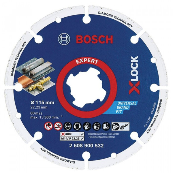Картинка - Диск алмазный Bosch X-Lock Expert 115x22.23 мм (2608900532)