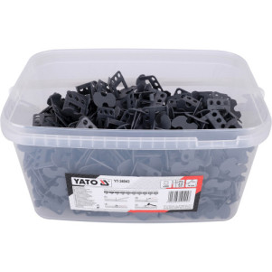 Клипсы СВП для укладки плитки YATO: для шва 2 мм, плитка t≤ 14 мм. 500 шт.
