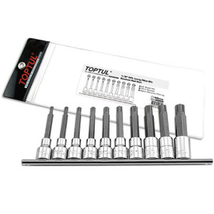 Набор головки с насадкой TOPTUL 1/2" RIBE M5-M16 10 шт GAAG1003