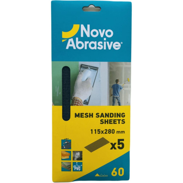 Картинка - Шлифовальная сетка NovoAbrasive 115 x 280 мм, P60, 5 шт.
