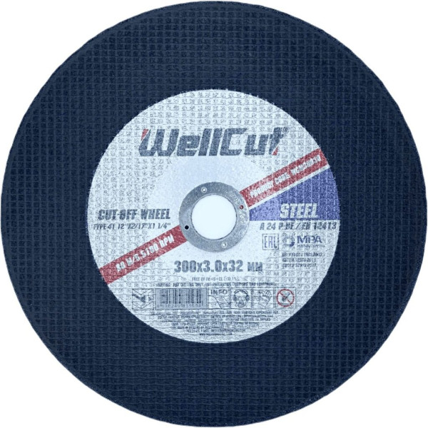 Картинка - Отрезной круг WellCut 300 x 3,0 x 32 мм, по металлу