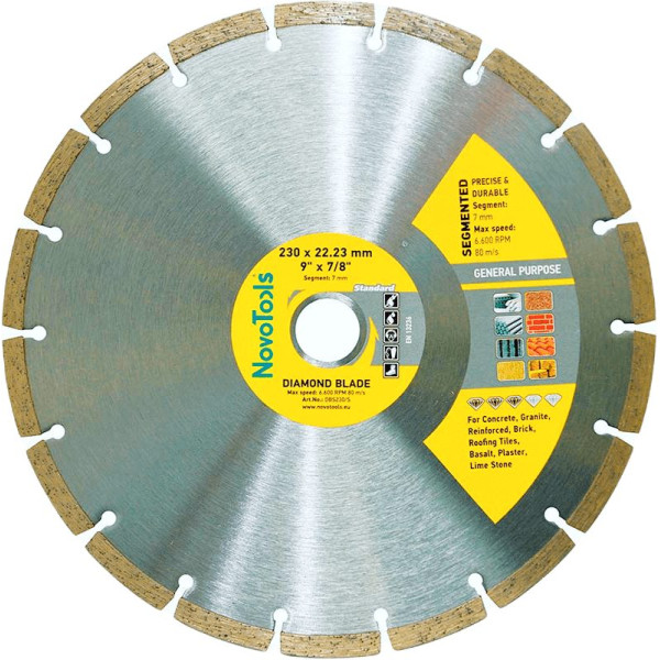 Картинка - Алмазный диск NovoTools Standard 230 x 22,23 мм, Сегмент