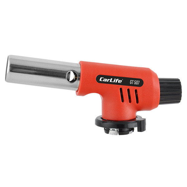 Картинка - Газовая горелка Carlife, сопло: Ø 19мм, длина 68мм с пьезоподжигом, керам. защита GT507