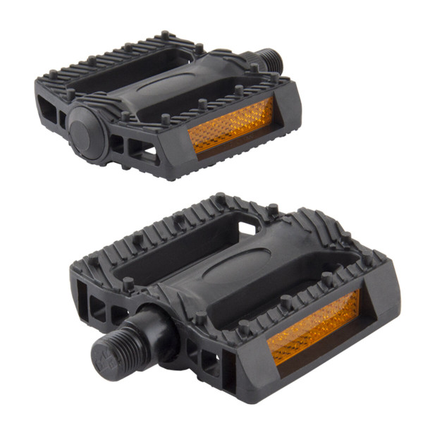 Фото - Велосипедні педалі Grey's із рефлектором із поліпропілену, чорні, 1 пара GR14130