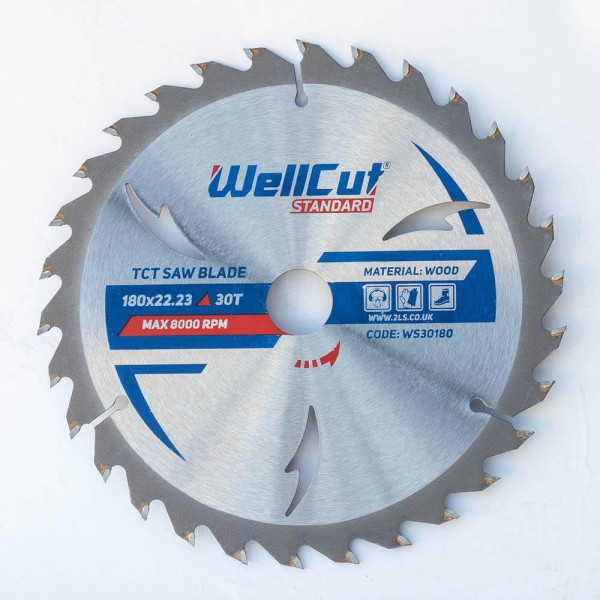 Картинка - Пильный диск WellCut 180 x 22,23 мм, 30T