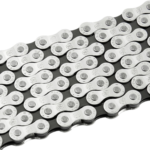 Картинка - Цепь велосипедная Grey's 6-7шв. S50 Half Silver, 116 звеньев