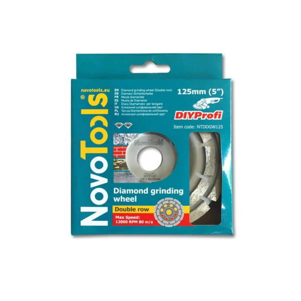 Фото - Шліфувальна алмазна чашка NovoTools 125x22,23 мм, Сегмент