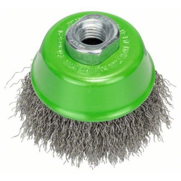 Фото - Щітка чашкова гофрований дріт Bosch Clean for Inox 75 мм М14