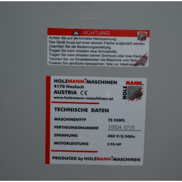 Фото - Циркулярна пила Holzmann TS 250 FL