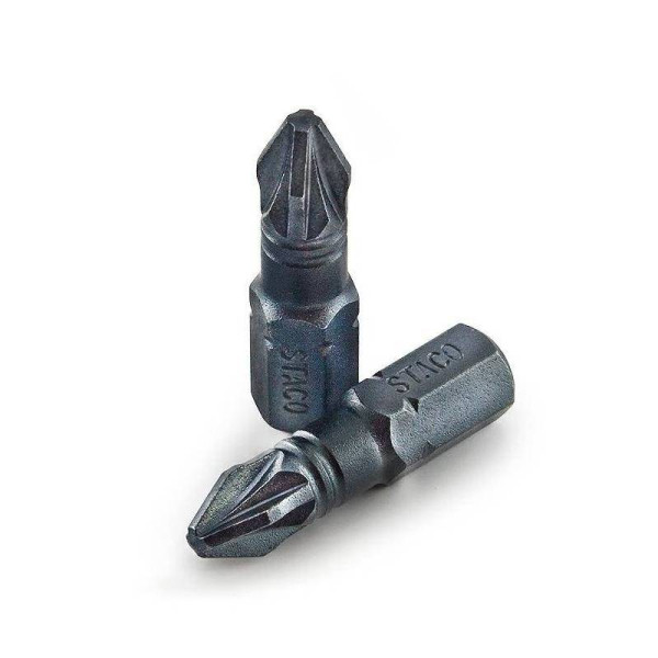 Картинка - Биты 1/4 "PZ2x25мм ударные, 8 шт. (20786.STACO)