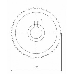 Ролик 170-40-35-10 Z chrom Профиль A, Скошенный Weinig
