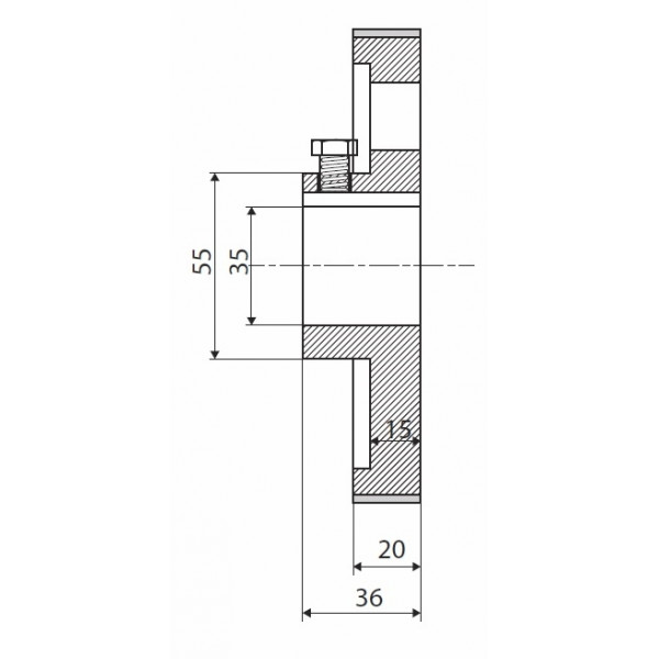 Картинка - Ролик 140-20-35-10 Z chrom Профиль B, Прямой Weinig