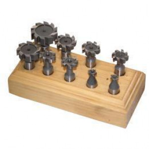 Фрезы для Т-обраных пазов 9 шт.. / стержень 12 мм / быстрорежущая сталь Holzmann TNF9TLG