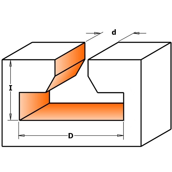 Картинка - Фреза для отверстий типа T HM D = 32 d = 15 I = 20 S = 12 (950.604.11)
