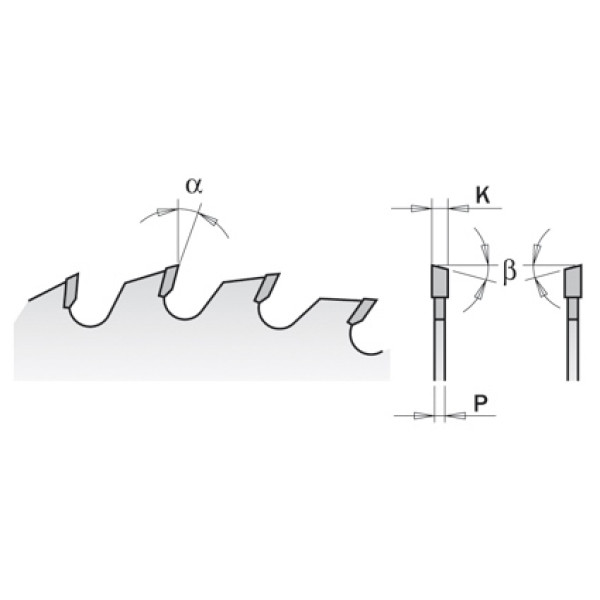 Картинка - Пила HM D = 225 F = 30 Z = 36 K = 2,8 / 1,8 (291.225.36M)
