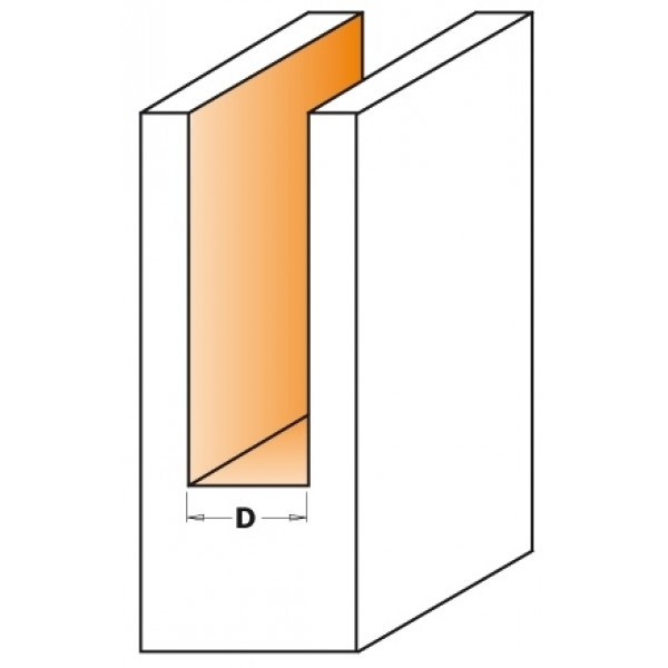 Картинка - Фреза прямая (длинная серия) HM D = 12 I = 38,1 L = 95 S = 12 (912.621.11)