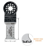Пильне полотно осциляційні W = 28 I = 55 TS = 1,4 TPI = 18 1 шт. STARLOCK (OMF222-X1)