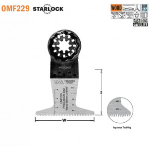 Пильное полотно осциляционное W = 65 (OMF229-X5)