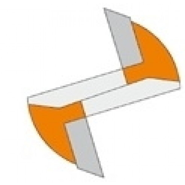 Картинка - Фреза прямая (длинная серия) HM D = 12 I = 38,1 L = 95 S = 12 (912.621.11)