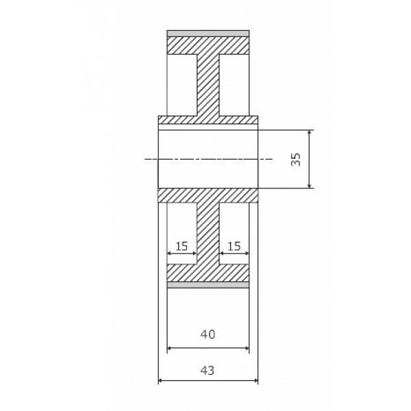 Картинка - Ролик 170-40-35-10 Z chrom Профиль A, Скошенный Weinig