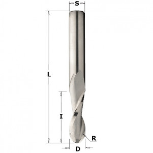 Фреза спиральная с нижним радиусом D=8 I=32 S=8 Z=2 HWM L=80 R=4 (199.081.11)