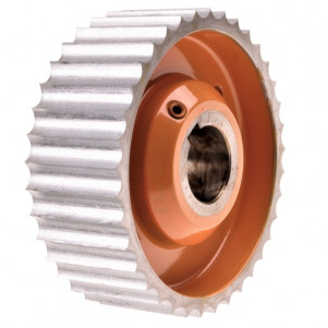Ролик металлический D = 140 F = 35 I = 50 хром профиль B, прямой паз 10 мм Weinig