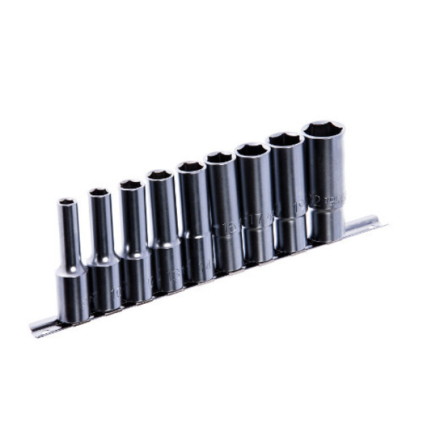 Фото - Набір головок довгих на планці TOPTUL 1/2" 8-22 мм 9 шт GAAQ1605U