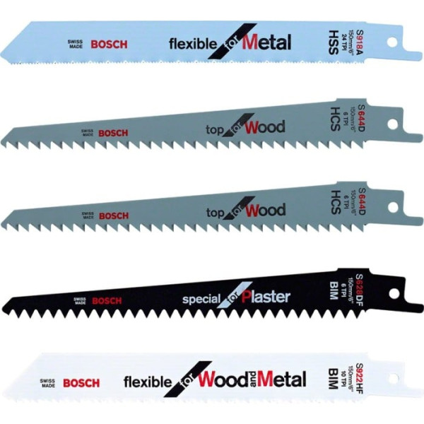 Картинка - Набор пильных полотен для шапки Bosch 150 мм 5 шт (F016800307)
