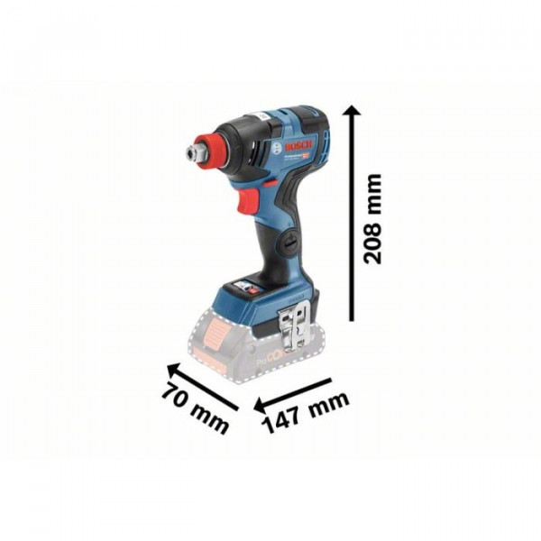 Картинка - Аккумуляторный ударный гайковерт Bosch GDX 18V-200 C 2х18 В 5 А/час