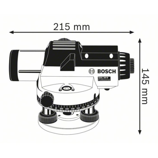 Фото - Оптичний нівелір Bosch GOL 26 D + штатив BT 160 + лінійка GR 500