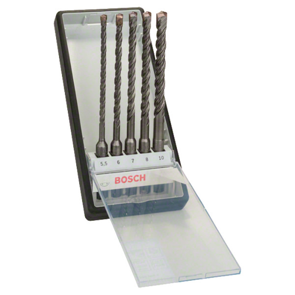 Картинка - Набор буров Bosch Robustline SDS plus-5, 5.5/6/7/8/10 x 165 мм, 5 шт