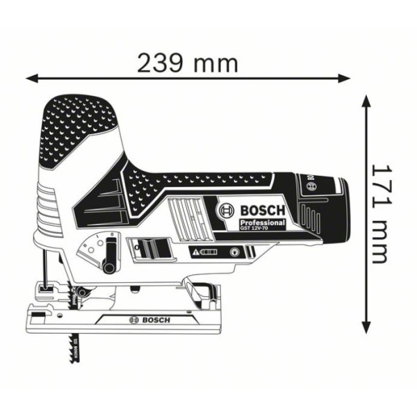 Фото - Акумуляторний лобзик Bosch GST 12V-70 без АКБ