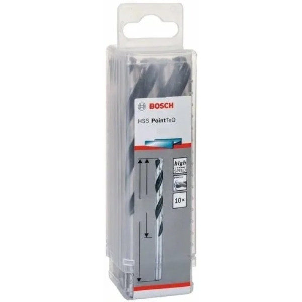 Картинка - Сверло по металлу Bosch 10 HSS PointTeQ 9.5 мм 10 шт (2608577263)