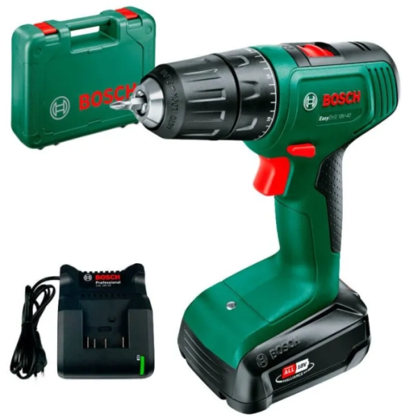 Картинка - Аккумуляторная дрель-шуруповерт Bosch Easydrill 18V-40 (06039D8004)