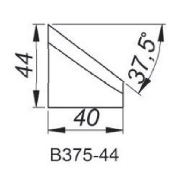 Картинка - Резец для внешней фаски 37.5° Promotech NOZ-000020