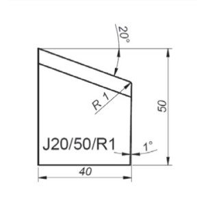Резец для J-фаски 20° R1 Promotech NOZ-000085