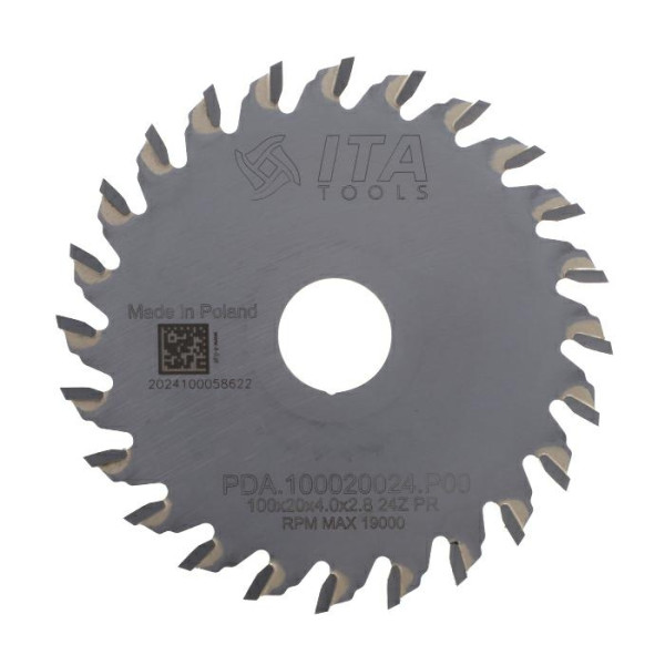 Картинка - Пила ITA TOOLS D=100 F=20 Z=24 K/P=4,0/2,8 PIANO VITAP POINT/FELDER C-EXPRESS PDA.100020024.P00