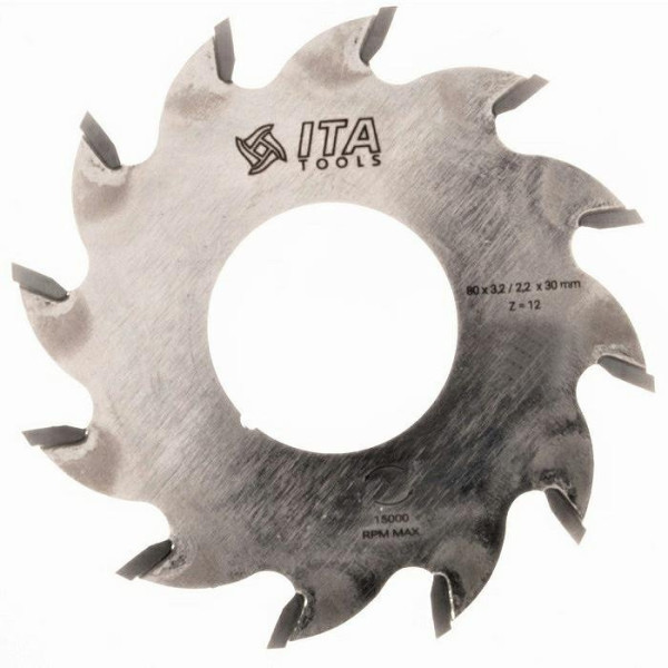 Картинка - Пила ITA TOOLS D=80 F=30 Z=12 K/P=3,2/2,2 Зуб: R позитив BI-MATIC PKA.080030012.P0R