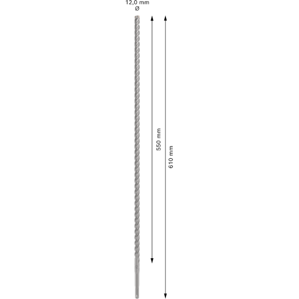 Картинка - Бур BOSCH PRO SDS Plus-5X 12x550x610 мм