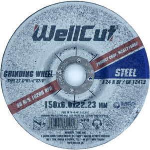Круг шліфувальний WellCut 27 150х6,0х22,23 мм, по металу